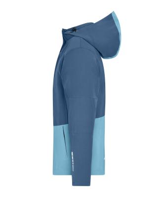 Unisex Workwear Hardshell Rainjacket Diep-blauw/staal-blauw 12028