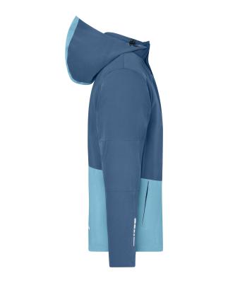 Unisex Workwear Hardshell Rainjacket Diep-blauw/staal-blauw 12028