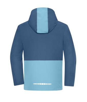Unisex Workwear Hardshell Rainjacket Diep-blauw/staal-blauw 12028