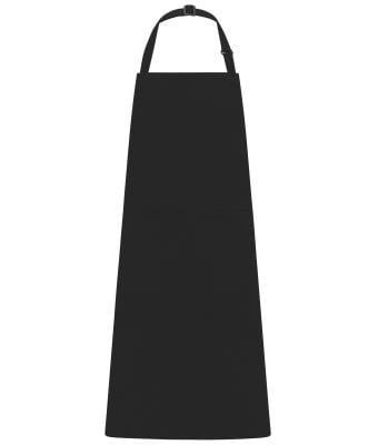 Tablier à bavette Basic 75 x 90 cm, avec boucle et poche, noir
