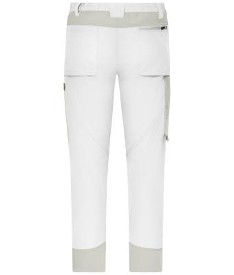 Unisexe Pantalon de travail (toutes saisons) extensible dans les quatre sens Blanc/ciment 12029