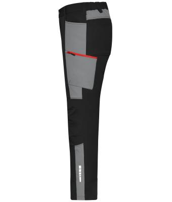 Unisex Workwear Pants (All-Season) 4-Way Stretch Black/metal-grey 12029