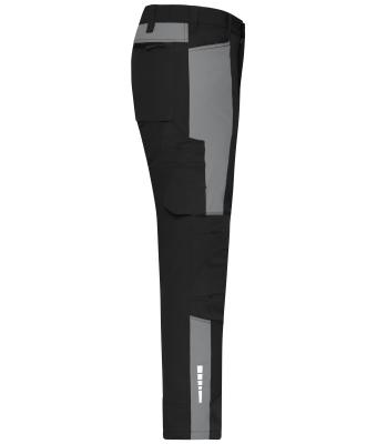 Unisex Workwear Pants (All-Season) 4-Way Stretch Black/metal-grey 12029