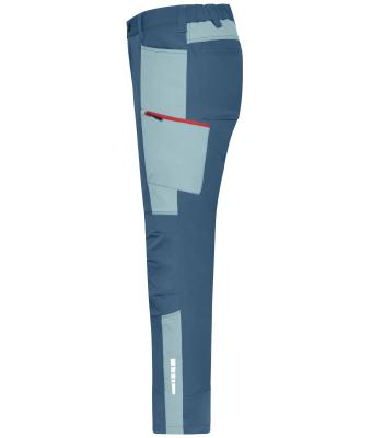 Unisex Workwear Pants (All-Season) 4-Way Stretch Diep-blauw/staal-blauw 12029