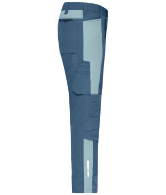 Unisex Workwear Pants (All-Season) 4-Way Stretch Diep-blauw/staal-blauw 12029