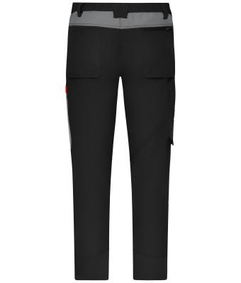 Unisex Workwear Pants (All-Season) 4-Way Stretch Zwart/metaal-grijs 12029