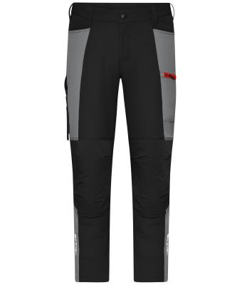 Unisex Workwear Pants (All-Season) 4-Way Stretch Zwart/metaal-grijs 12029