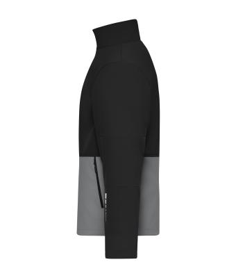 Unisex Workwear Softshell Jacket Zwart/metaal-grijs 12034