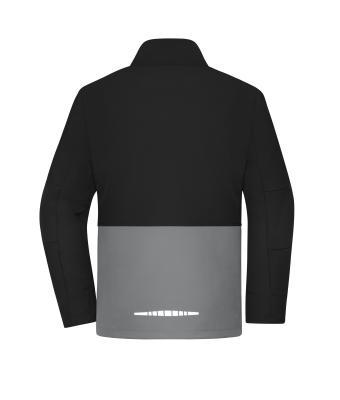 Unisex Workwear Softshell Jacket Zwart/metaal-grijs 12034