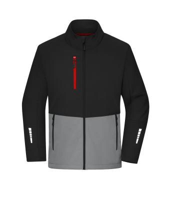Unisex Workwear Softshell Jacket Zwart/metaal-grijs 12034