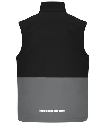 Unisexe Gilet softshell Workwear Noir/gris-métal 12035