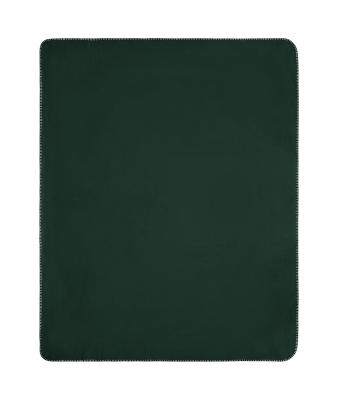Unisex Fleece Blanket Donkergroen/naturel 10227