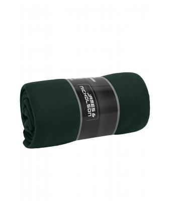 Unisex Fleece Blanket Donkergroen/naturel 10227