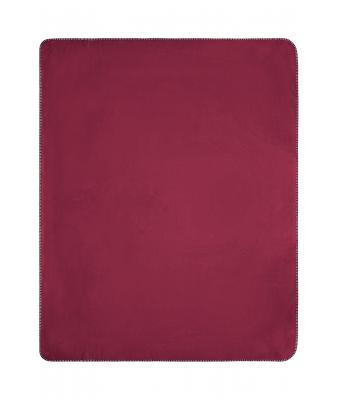 Unisex Fleece Blanket Bordeaux/naturel 10227