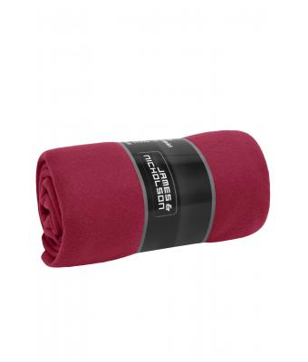 Unisex Fleece Blanket Bordeaux/naturel 10227