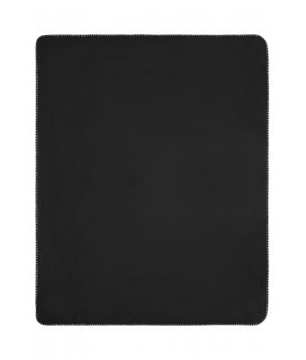 Unisex Fleece Blanket Zwart/lichtgrijs 10227