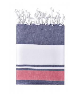 Unisex Beach Blanket Navy/red-white 10229