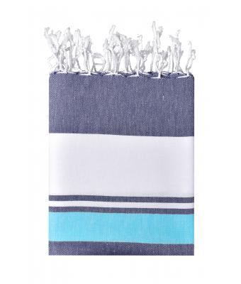 Unisex Beach Blanket Navy/turquoise/white 10229