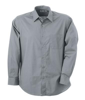 Men Men's Shirt Classic Fit Long Cool-grey 7338