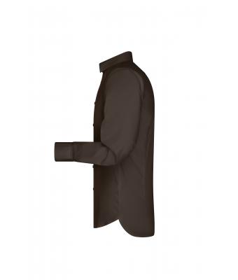 Homme Chemise stretch manches longues homme Marron 7340