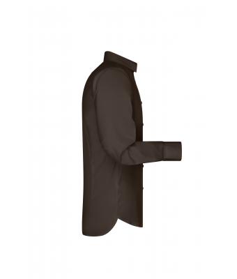 Homme Chemise stretch manches longues homme Marron 7340