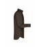 Men Men's Shirt Slim Fit Long Brown 7340