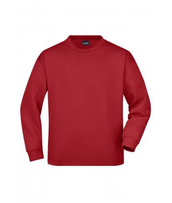 Unisexe Sweat-shirt lourd col rond Rouge 7346