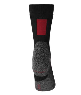 Unisexe Chaussettes de travail chaudes Noir/rouge 8668