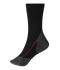Unisexe Chaussettes de travail chaudes Noir/rouge 8668