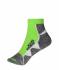 Unisexe Chaussettes de sport courtes Vert-vif/blanc 8669