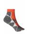 Unisexe Chaussettes de sport courtes Orange-vif/blanc 8669