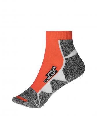 Unisexe Chaussettes de sport courtes Orange-vif/blanc 8669