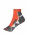 Unisexe Chaussettes de sport courtes Orange-vif/blanc 8669