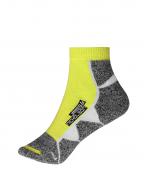 Unisexe Chaussettes de sport courtes Jaune-vif/blanc 8669