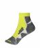 Unisexe Chaussettes de sport courtes Jaune-vif/blanc 8669