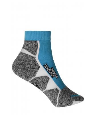 Unisex Sport Sneaker Socks Bright-blue/white 8669