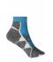 Unisex Sport Sneaker Socks Bright-blue/white 8669