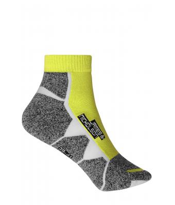 Unisex Sport Sneaker Socks Felgeel/wit 8669