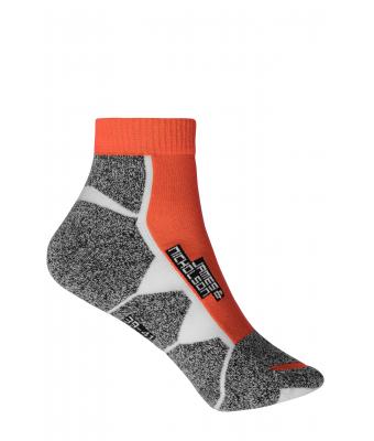Unisex Sport Sneaker Socks Bright-orange/white 8669