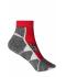 Unisex Sport Sneaker Socks Rood/wit 8669