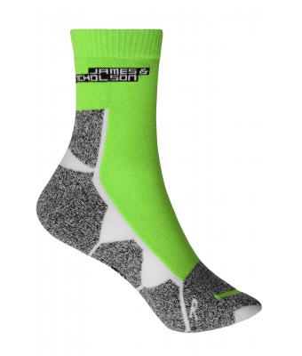 Unisex Sport Socks Bright-green/white 8670