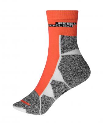 Unisex Sport Socks Bright-orange/white 8670