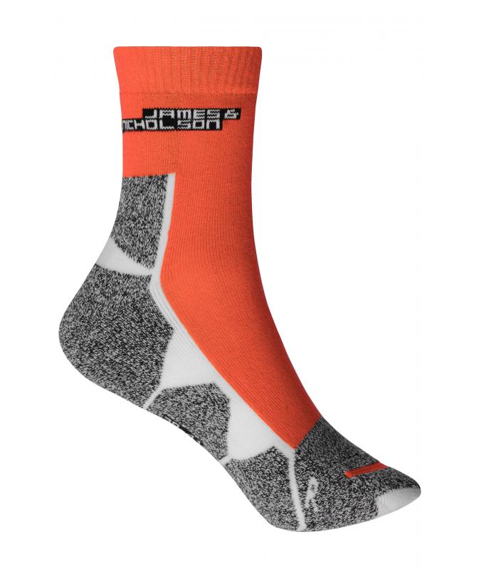 Unisex Sport Socks Bright-orange/white 8670