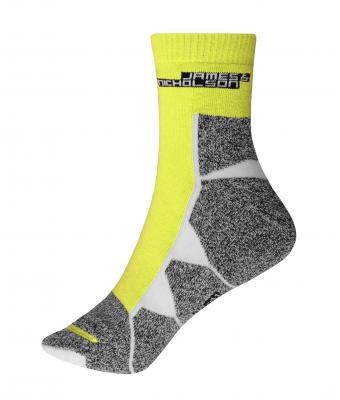 Unisex Sport Socks Bright-yellow/white 8670