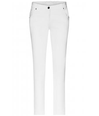 Femme Pantalon extensible femme Blanc 10536