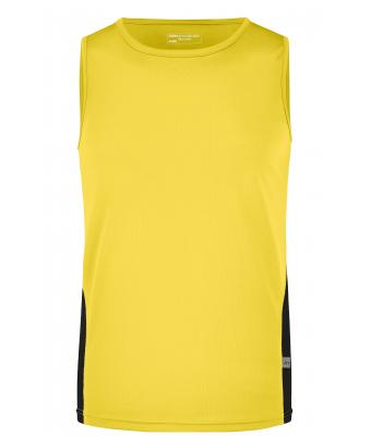 Men Men s Running Tank Yellow black Daiber