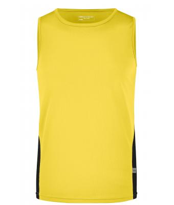 Men Men's Running Tank Yellow/black 7361