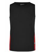 Herren Men's Running Tank Black/red 7361