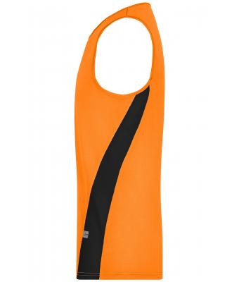Herren Men's Running Tank Orange/black 7361