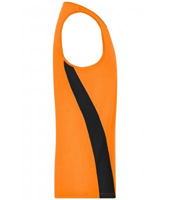 Herren Men's Running Tank Orange/black 7361